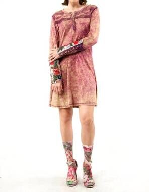NEW ARATTA under the moon light tunic in oxidized eggplant